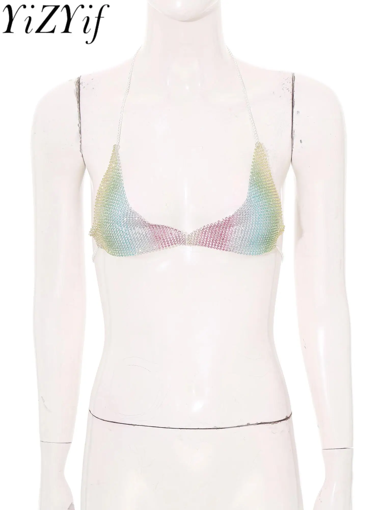 Sissy Women Sequins Bra Top for Brassier Cover Up Shiny Rhinestones Halter Back Tie-up Bra Top for Pool Vacation Beachwear Bras 
Sissy Women Sequins Bra Top for Brassier Cover Up Shiny Rhinestones Halter Back Tie-up Bra Top for Pool Vacation Beachwear Bras