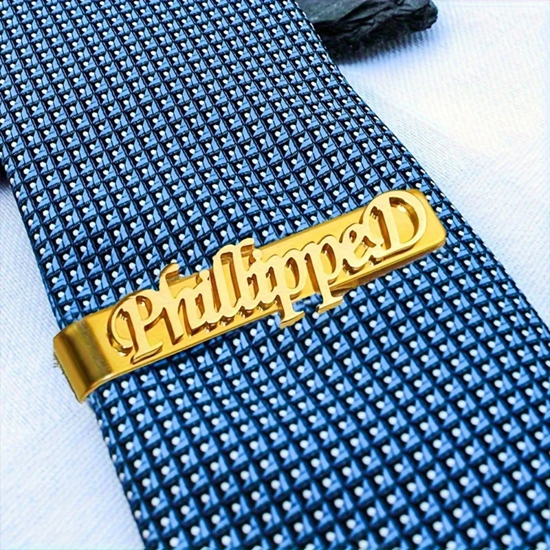 Personlized Customized Men's Tie Clip Stainless Steel Cut Name Elegant Business Style Durable Fashion Accessory Custom Tie Clip
Personlized Customized Men's Tie Clip Stainless Steel Cut Name Elegant Business Style Durable Fashion Accessory Custom Tie Clip