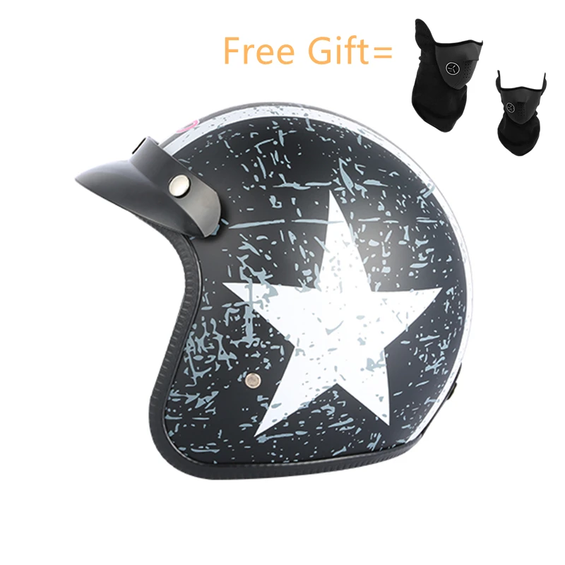 DOT Approved Star Pattern Helmet Men Women Summer Scooter Motorbike Moto Bike Vintage Motorcycle Half 3/4 Open Face Helmets
DOT Approved Star Pattern Helmet Men Women Summer Scooter Motorbike Moto Bike Vintage Motorcycle Half 3/4 Open Face Helmets