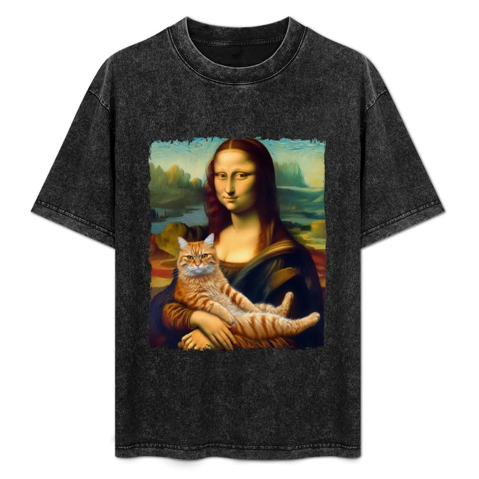Mona Lisa with Cat T-Shirt Trendy Pattern T-Shirt for Men
Mona Lisa with Cat T-Shirt Trendy Pattern T-Shirt for Men