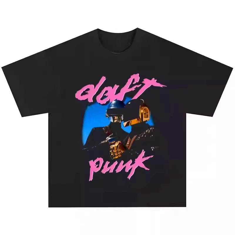 Daft Punk T Shirt Cotton Tees Short Sleeve Retro Daft Punk Band Print T Shirt Men Women's Hip Hop Streetwear Oversized Top
Daft Punk T Shirt Cotton Tees Short Sleeve Retro Daft Punk Band Print T Shirt Men Women's Hip Hop Streetwear Oversized Top