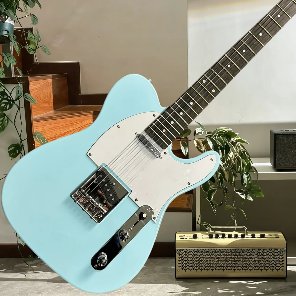 39-дюймовая электрогитара TLE SKY Blue с кленовым грифом и корпусом из красного дерева, 22 лада, звукосниматель S-типа, фиксированный бридж, классический рок-стиль, бесплатная доставка
39-дюймовая электрогитара TLE SKY Blue с кленовым грифом и корпусом из красного дерева, 22 лада, звукосниматель S-типа, фиксированный бридж, классический рок-стиль, бесплатная доставка