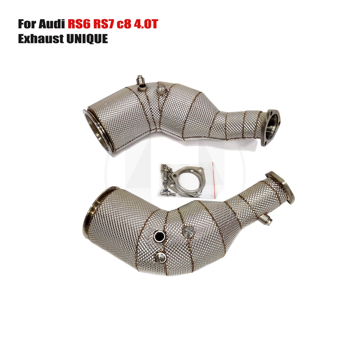 UNIQUE Designs 2020+ Audi RS6 RS7 C8 4.0T ss304 with opf No engine light downpipe exhaust pipe for cars
UNIQUE Designs 2020+ Audi RS6 RS7 C8 4.0T ss304 with opf No engine light downpipe exhaust pipe for cars