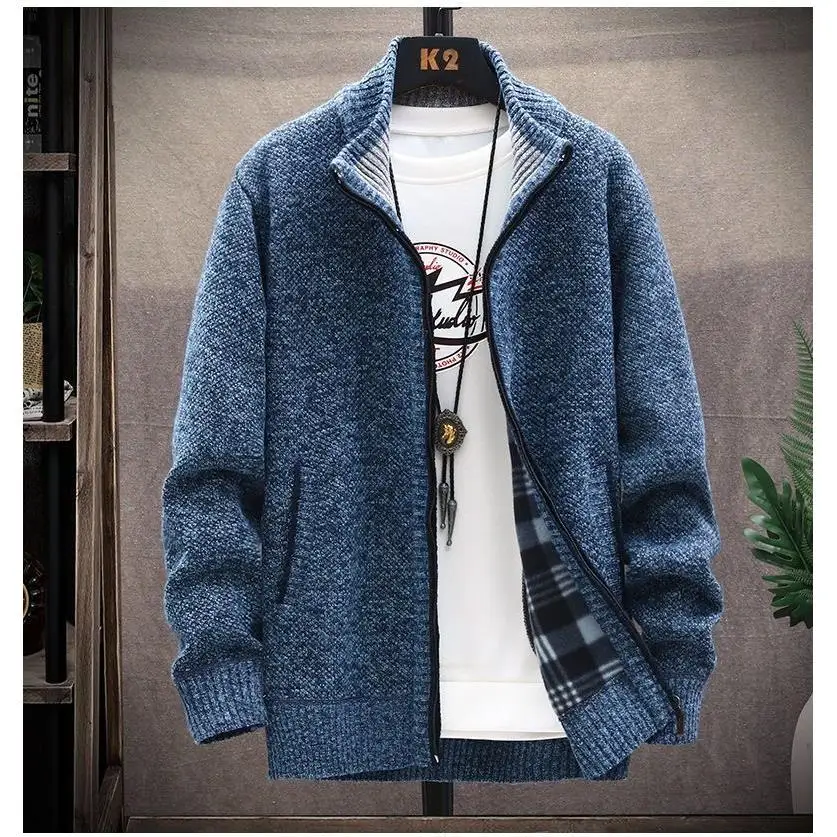 Thiened Knitted Cardigan Pure Color Stand Collar Men's Jaet Casual Sle Long Sve Warmth Leisure Full Match Spring Aut...
Thiened Knitted Cardigan Pure Color Stand Collar Men's Jaet Casual Sle Long Sve Warmth Leisure Full Match Spring Aut...