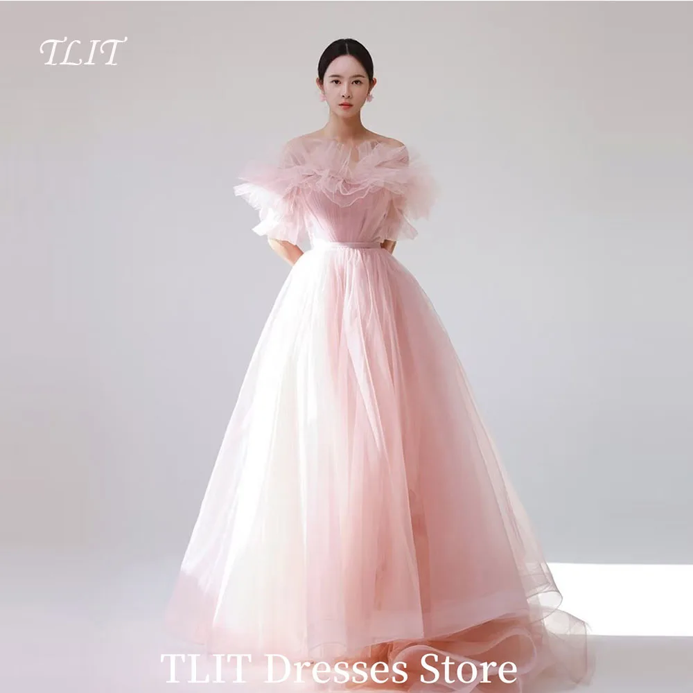 TLIT Light Pink Tulle Evening Dresses For Women Korea Wedding Party Elegant Off Shoulder Prom Gowns Customized Wedding Party
TLIT Light Pink Tulle Evening Dresses For Women Korea Wedding Party Elegant Off Shoulder Prom Gowns Customized Wedding Party