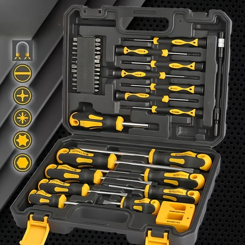 43pcs Professional Screwdriver Set with Magnetic Bit Holder- Durable Repair Kit for And Industrial Use, for Repair
43pcs Professional Screwdriver Set with Magnetic Bit Holder- Durable Repair Kit for And Industrial Use, for Repair