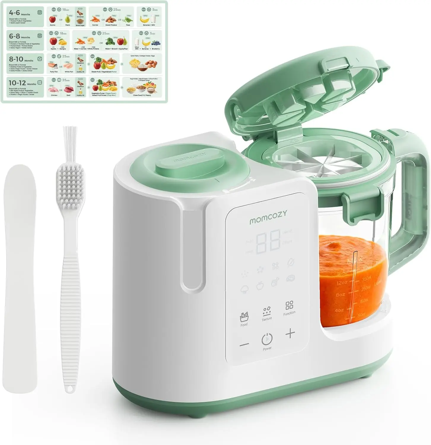 One-Step Baby Food Maker: Auto Steam & Blend, 15oz Cup, 6-Blade, 3 Texture Settings, Self-Cleaning
One-Step Baby Food Maker: Auto Steam & Blend, 15oz Cup, 6-Blade, 3 Texture Settings, Self-Cleaning