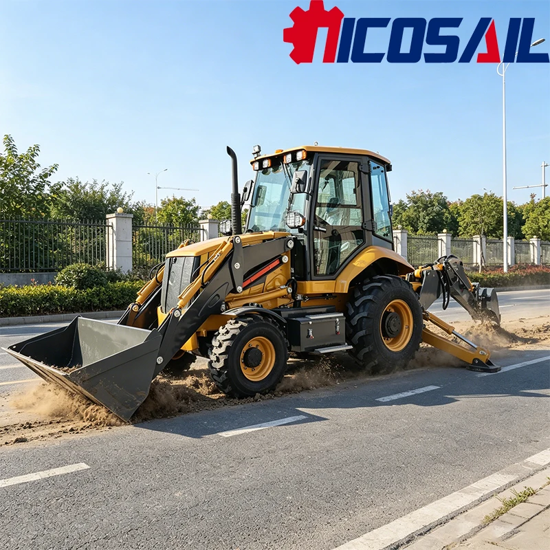 Customized New Backhoe Loader 4WD with Front Loader & Rear Digger Multi-Function for Construction Farm EPA/CE Optional