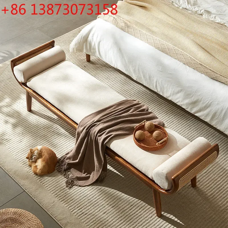 Solid wood door shoe change wabi wind simple rattan dining stool
Solid wood door shoe change wabi wind simple rattan dining stool