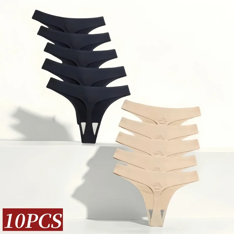 10Pcs/Set Panties G-string Women Seamless Ice Silk Underwear Female Bikini Lingerie Soft Sports Thongs Low Waist Pantys
10Pcs/Set Panties G-string Women Seamless Ice Silk Underwear Female Bikini Lingerie Soft Sports Thongs Low Waist Pantys