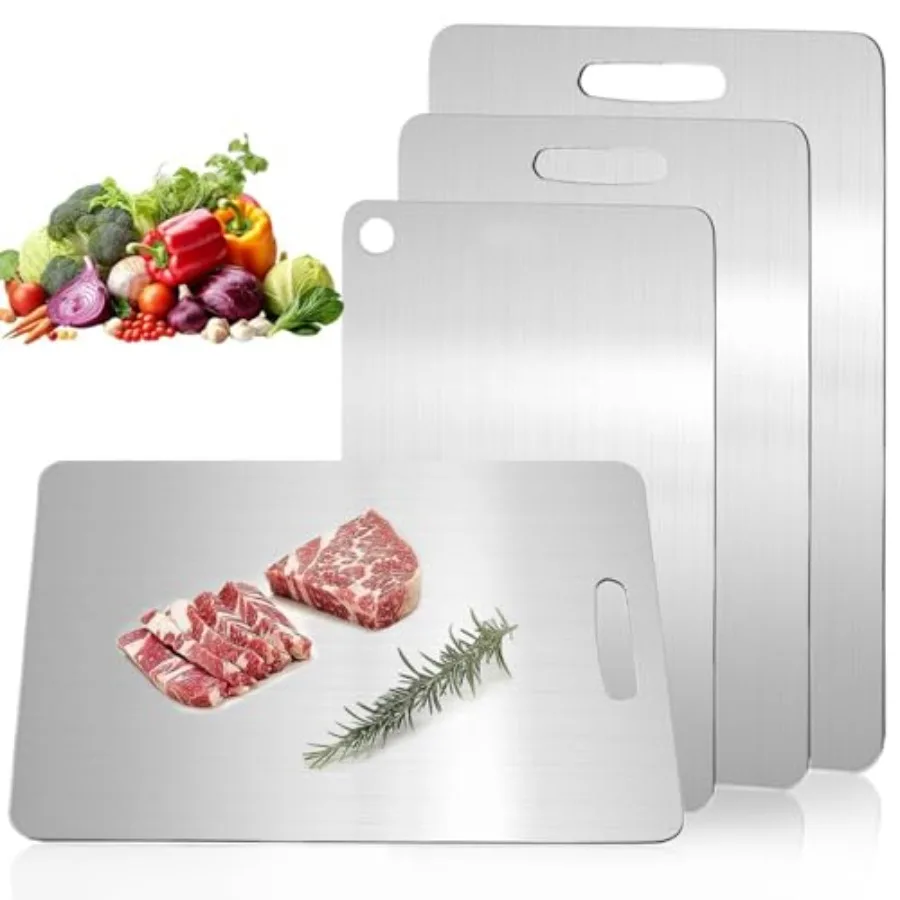 Katuchef Titanium Cutting Board Kitchen Non toxic Double-Side Durable Chopping Boards Easy to Clean and Store 3PCS S+M+L Titani
Katuchef Titanium Cutting Board Kitchen Non toxic Double-Side Durable Chopping Boards Easy to Clean and Store 3PCS S+M+L Titani