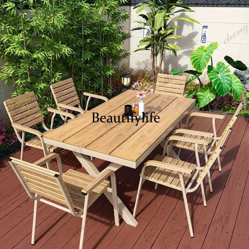 Outdoor plastic wood tables and chairs courtyard garden outdoor anticorrosive villa open-air balcony leisure tables and chairs
Outdoor plastic wood tables and chairs courtyard garden outdoor anticorrosive villa open-air balcony leisure tables and chairs