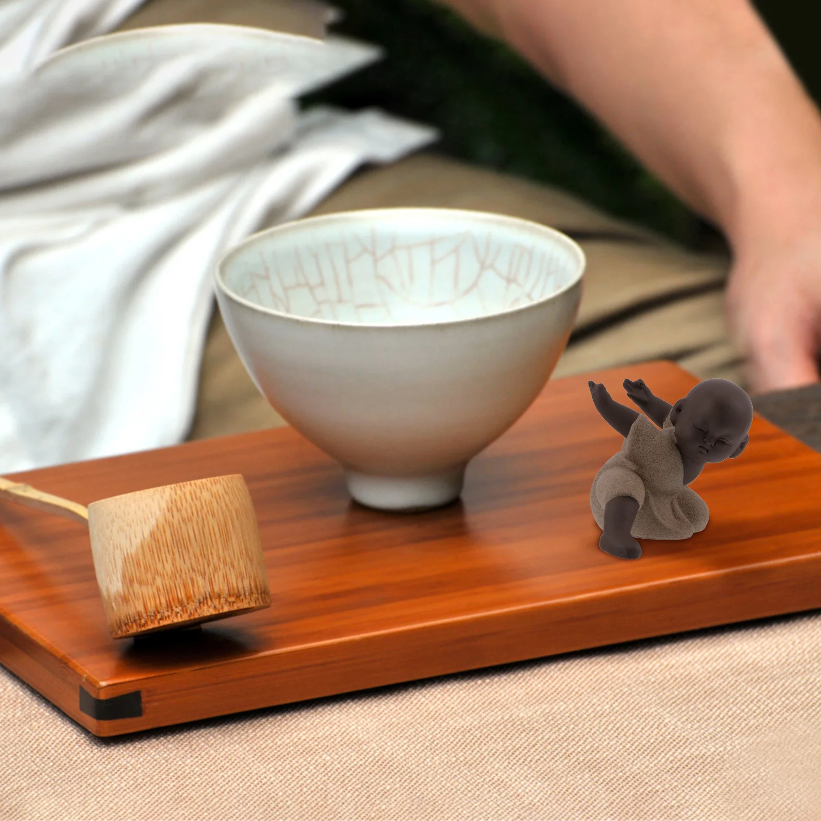 Small Ceramic Monk Statue Desktop Ornament Mini Fish Tank Adornment Zen Monk Decoration Temple Sculpture 
Small Ceramic Monk Statue Desktop Ornament Mini Fish Tank Adornment Zen Monk Decoration Temple Sculpture