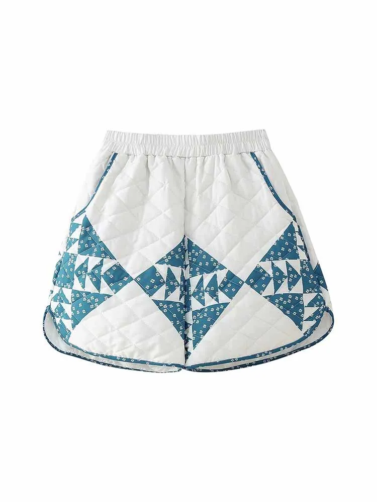 TRAF2024 autumn new women's retro print loose stand collar long sleeve cotton jacket high waist shorts suit
TRAF2024 autumn new women's retro print loose stand collar long sleeve cotton jacket high waist shorts suit