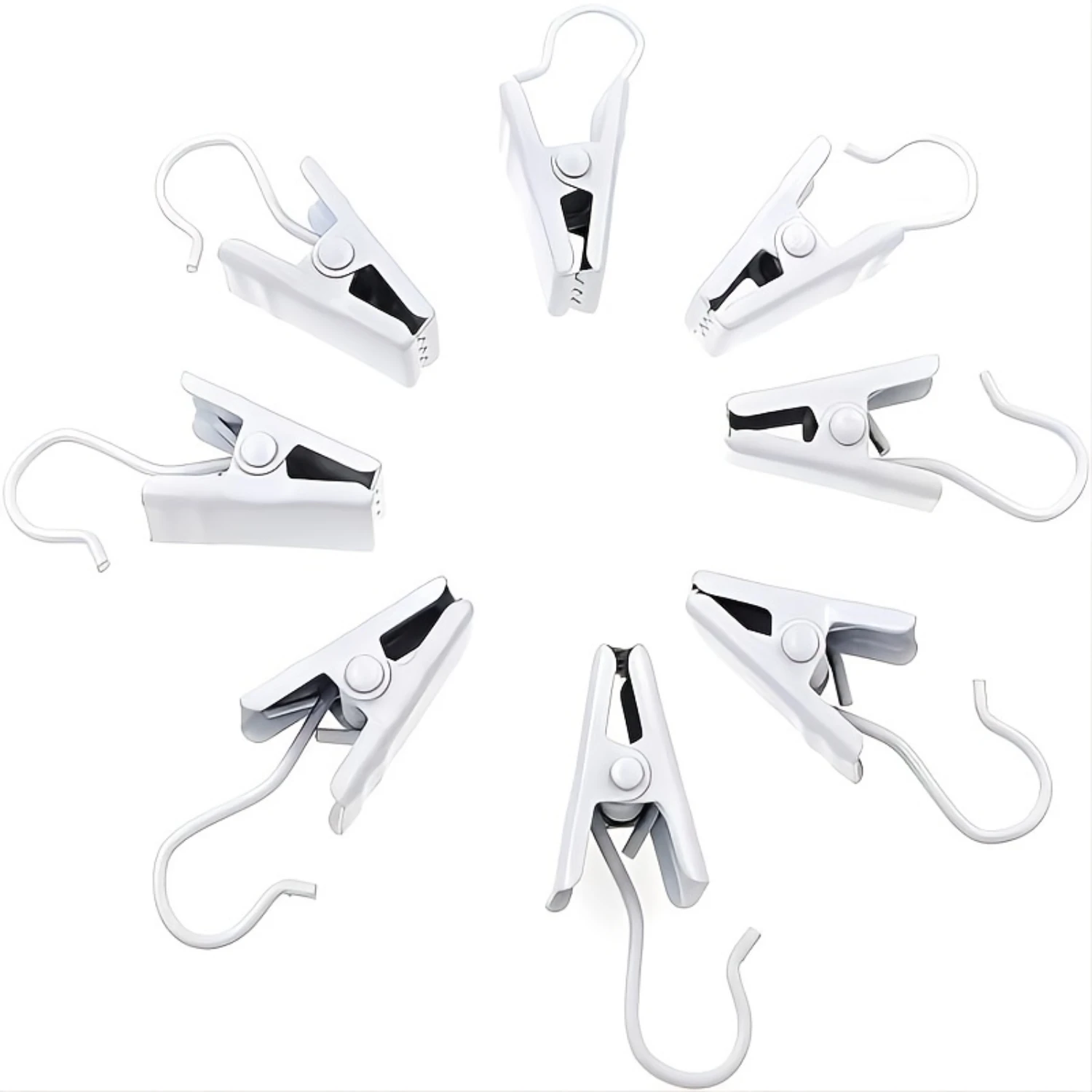 23/50/100pcs Metal Curtain Clip Shower Curtain Hook White Clip Curtain Buckle Accessories White Clip With Hook Iron Clip Spot
23/50/100pcs Metal Curtain Clip Shower Curtain Hook White Clip Curtain Buckle Accessories White Clip With Hook Iron Clip Spot