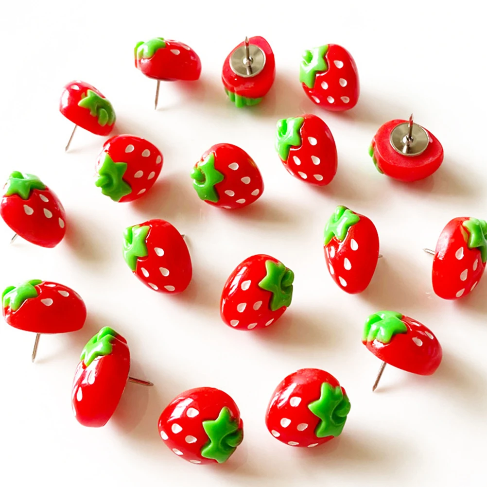 Strawberry Thumbtacks Push Pins for Cork Board Decorative Resin Map Markers Novelty Strawberry Shaped Wear Resistant
Strawberry Thumbtacks Push Pins for Cork Board Decorative Resin Map Markers Novelty Strawberry Shaped Wear Resistant