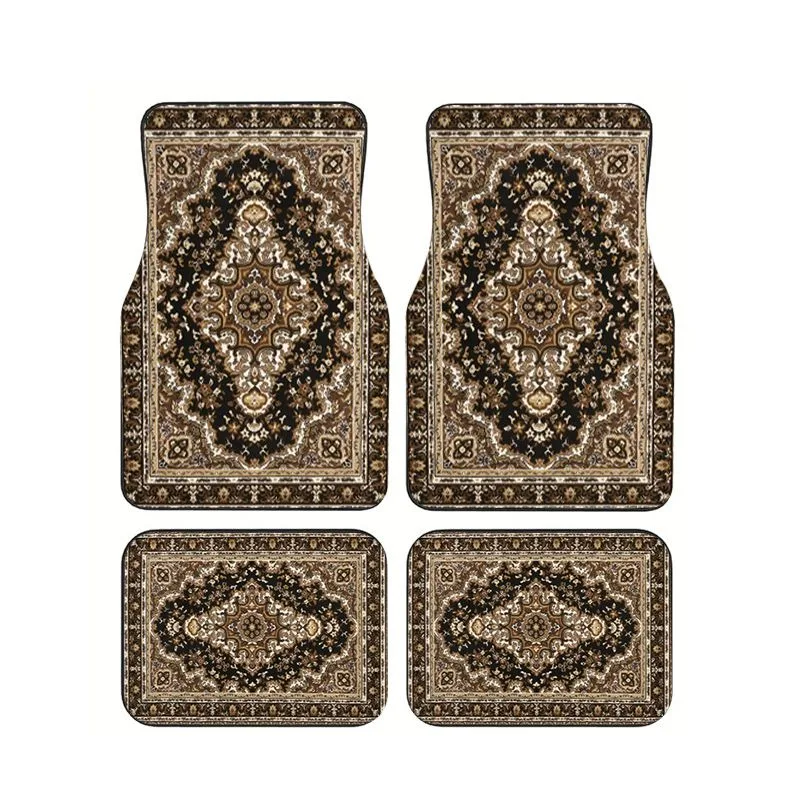 Black Brown Persian Floral Car Floor Mats 4pcs Vintage Oriental Style Universal Auto Foot Mats Non-slip Anti-dirt Durable Carpet
Black Brown Persian Floral Car Floor Mats 4pcs Vintage Oriental Style Universal Auto Foot Mats Non-slip Anti-dirt Durable Carpet