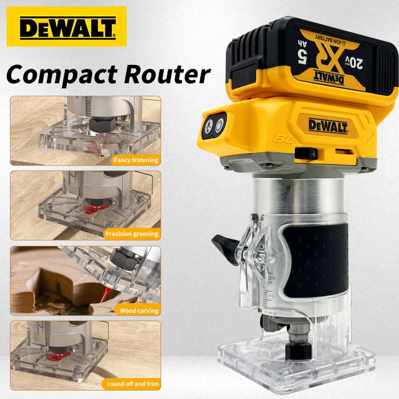 Dewalt Brushless Electric Trimmer 33000RPM Cordless Woodworking Trimming Machine Wood Router Milling Engraving Slotting Machine
Dewalt Brushless Electric Trimmer 33000RPM Cordless Woodworking Trimming Machine Wood Router Milling Engraving Slotting Machine