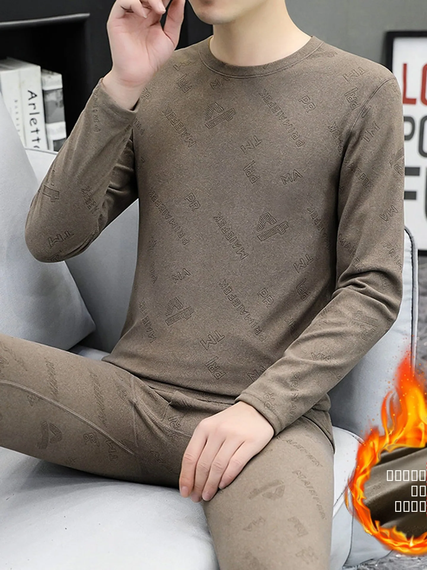 Thiened Double-Sided Fce Warm Underwear Set Men's Brued Knitted Inteated Faion Carving Autumn Winter Clothes
Thiened Double-Sided Fce Warm Underwear Set Men's Brued Knitted Inteated Faion Carving Autumn Winter Clothes