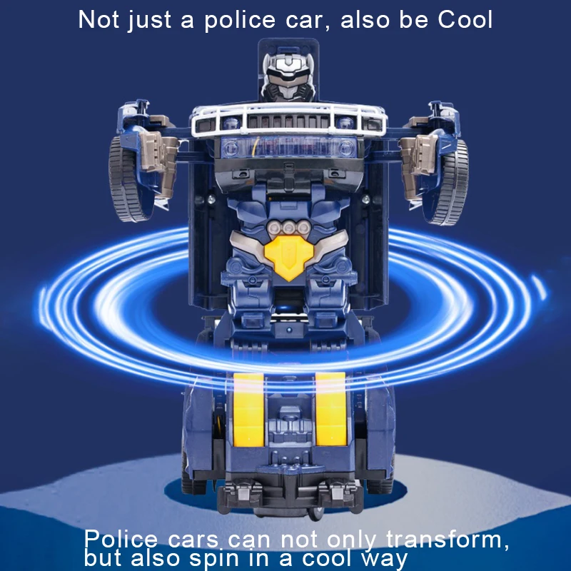 Electric Universal Rotation Transformed Police Car, Transformable Vehicle Toy, Transfiguration Police Car Robot
Electric Universal Rotation Transformed Police Car, Transformable Vehicle Toy, Transfiguration Police Car Robot