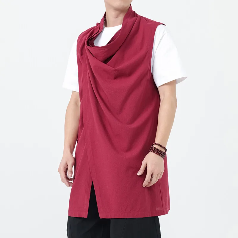 MEN'S duster jacket, 2025spring new cotton linen Tang suit Hanfu vest, fashion trendy tops coat
MEN'S duster jacket, 2025spring new cotton linen Tang suit Hanfu vest, fashion trendy tops coat