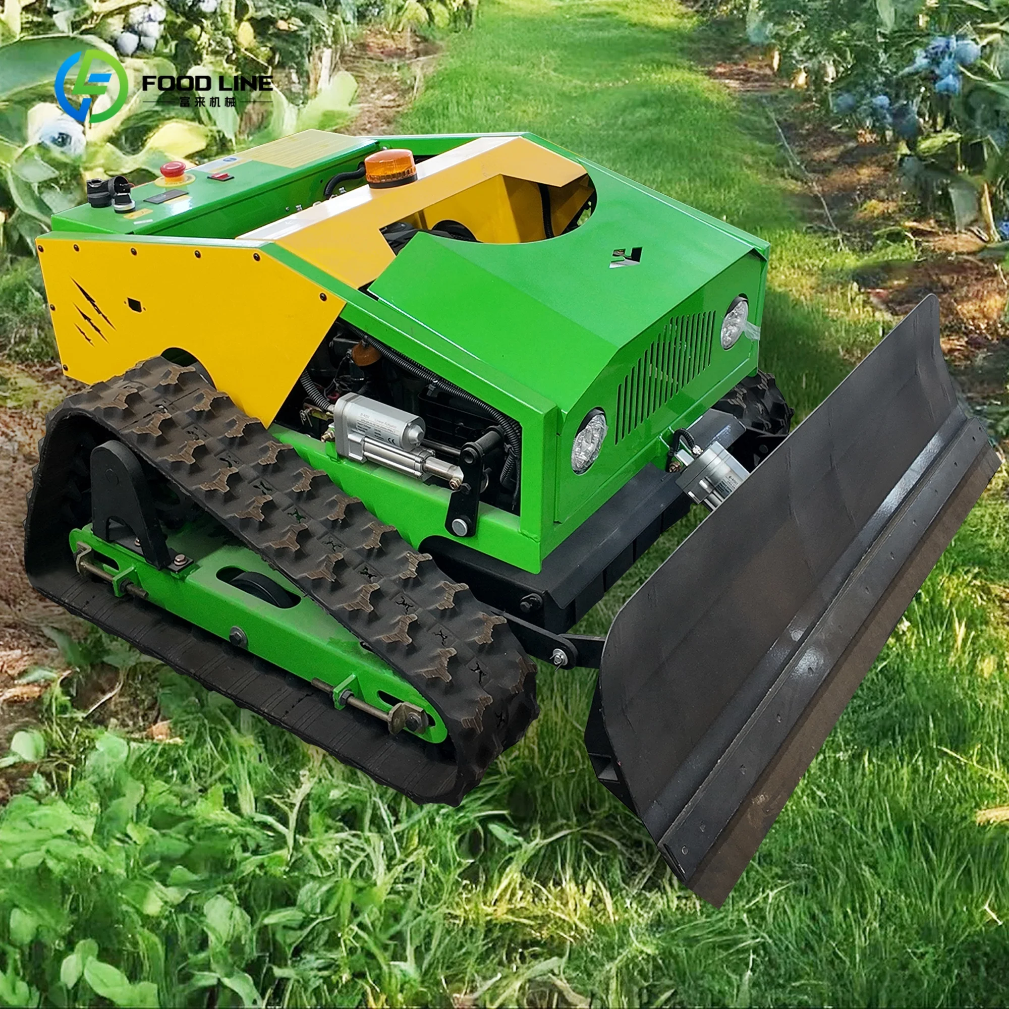 Customized Slope Climbing Remote Control Lawn Mower Rubber Tracked Self-Propelled Cutter
Customized Slope Climbing Remote Control Lawn Mower Rubber Tracked Self-Propelled Cutter