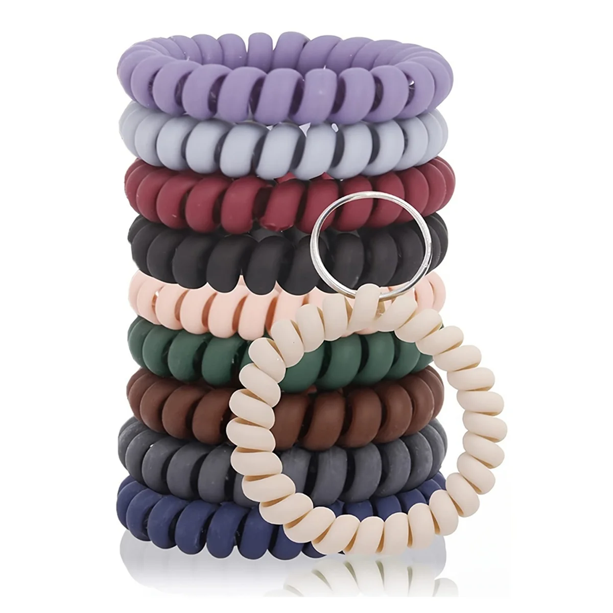 AT53 10 Piece Hair Ties for Thick Hair Keychain, Telephone Cord Hair Ties for Women and Girls (Random Color)
AT53 10 Piece Hair Ties for Thick Hair Keychain, Telephone Cord Hair Ties for Women and Girls (Random Color)