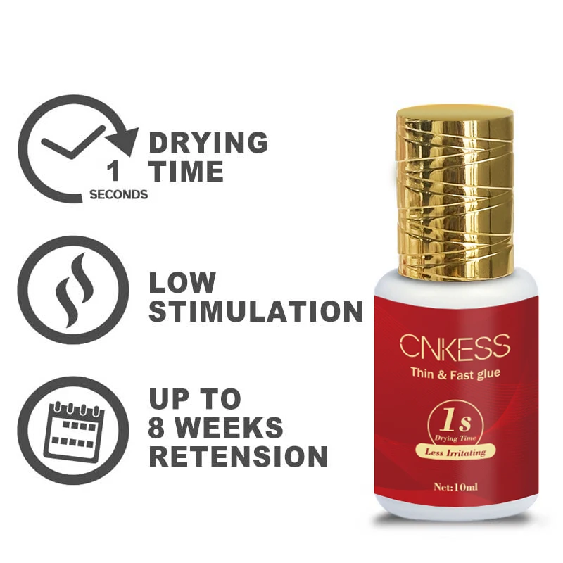 CNKESS 10ml Eyelash Extension Glue 1s Fast Dry Strong Professional Retention 5-7 Weeks Lash Adhesive Low Smell Eyelash Glue
CNKESS 10ml Eyelash Extension Glue 1s Fast Dry Strong Professional Retention 5-7 Weeks Lash Adhesive Low Smell Eyelash Glue