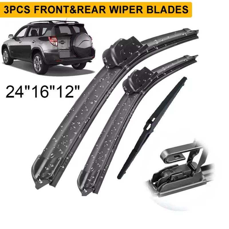 Wiper Front & Rear Wiper Blades Set Kit For Toyota RAV4 XA30 2005 - 2012 Windshield Windscreen Window Brush 24"+16"+12"
Wiper Front & Rear Wiper Blades Set Kit For Toyota RAV4 XA30 2005 - 2012 Windshield Windscreen Window Brush 24"+16"+12"