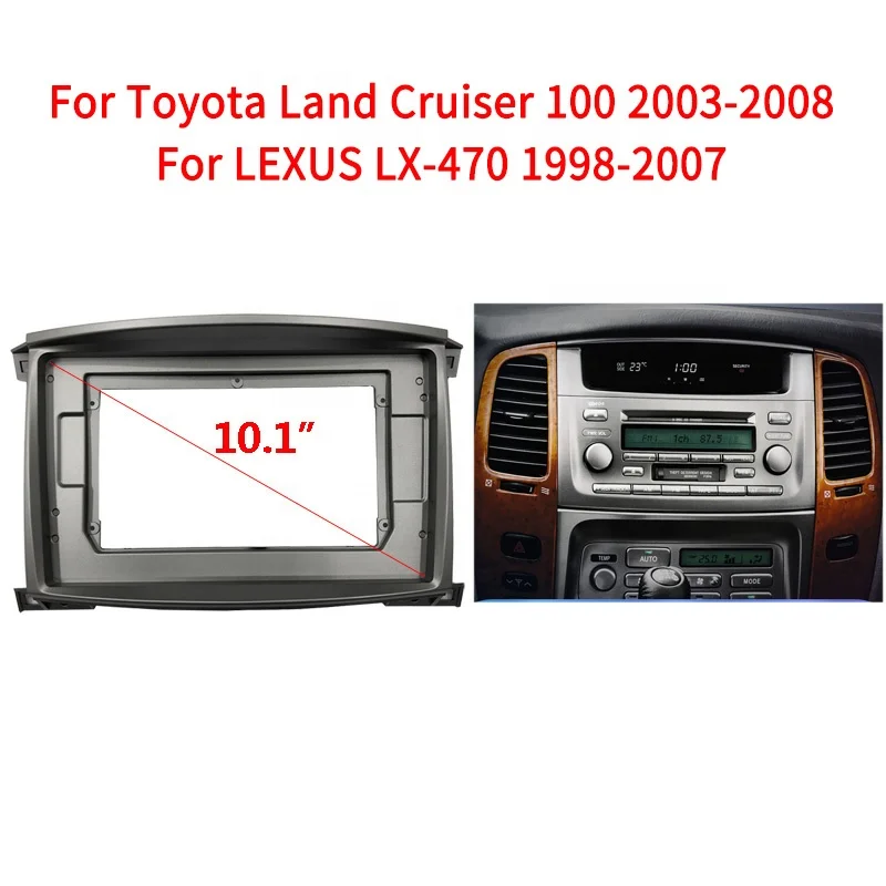 10.1Inch For 2003-2008 Toyota Land Cruiser 100LEXUS LX470 Car Radio Fascias Android MP5 Stereo Player Frame 2Din Head Unit Panel
10.1Inch For 2003-2008 Toyota Land Cruiser 100LEXUS LX470 Car Radio Fascias Android MP5 Stereo Player Frame 2Din Head Unit Panel