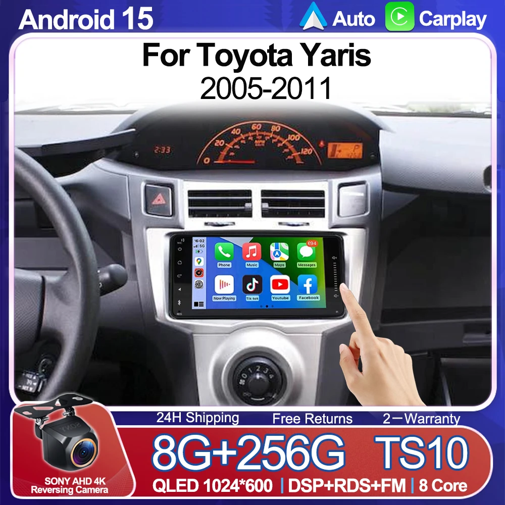 7" Android 16 Car Radio GPS Player For Toyota Yaris 2005 2006 2007 2008 2009 2010 2011 Stereo CarPlay Autoradio Video Bluetooth
7" Android 16 Car Radio GPS Player For Toyota Yaris 2005 2006 2007 2008 2009 2010 2011 Stereo CarPlay Autoradio Video Bluetooth