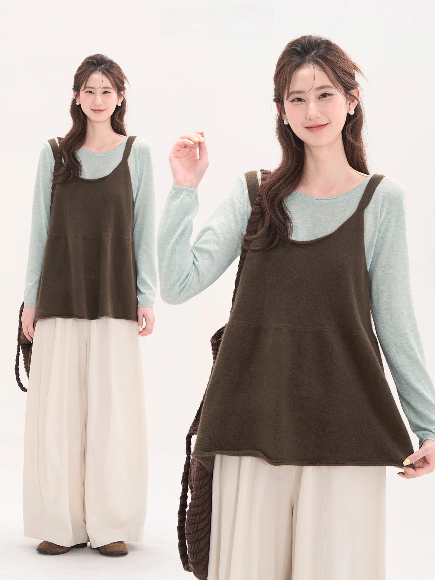 Heme30 Wool Bear Velvet Knitted Doll Skirt Base irt Two-Piece Set Women's Autumn Casual Sle round Ne Soft Polyester Blend
Heme30 Wool Bear Velvet Knitted Doll Skirt Base irt Two-Piece Set Women's Autumn Casual Sle round Ne Soft Polyester Blend