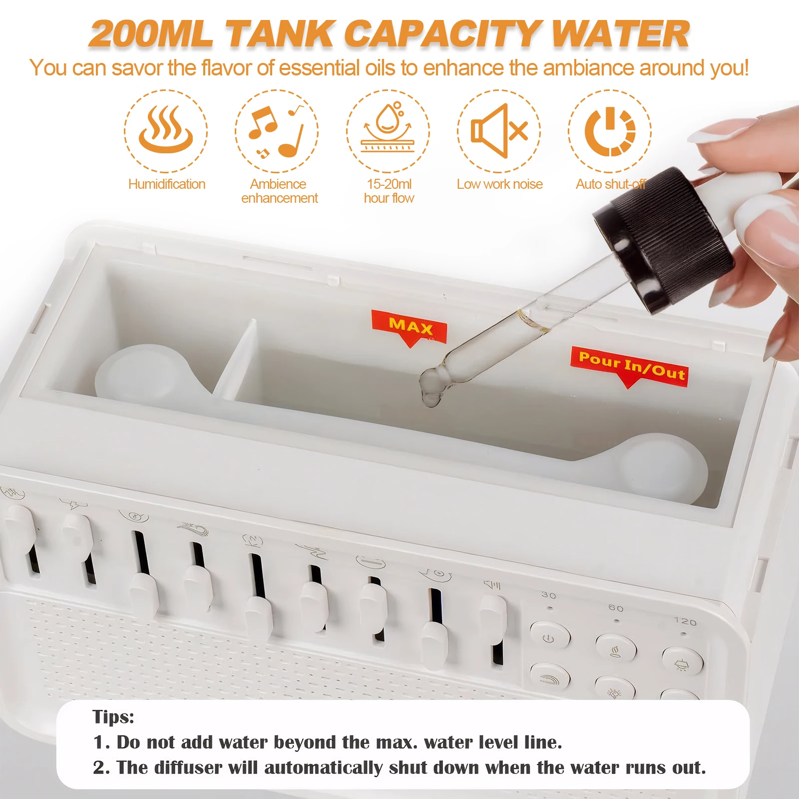 LED White Noise Speaker Rechargeable Essential Oils Humidifier Timer Aroma Diffuser Night Light for Bedroom Living Room Bedside
LED White Noise Speaker Rechargeable Essential Oils Humidifier Timer Aroma Diffuser Night Light for Bedroom Living Room Bedside