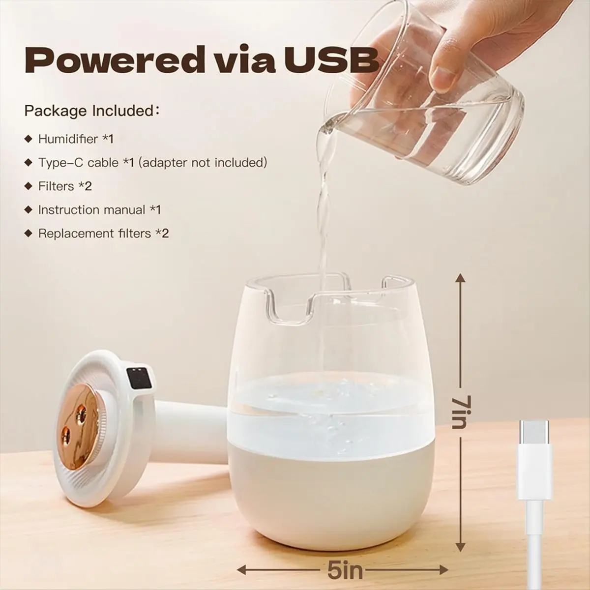 Air Humidifier for Bedroom,2L Quiet Cool Mist Humidifier for Plants Office Home Car Personal Humidif
Air Humidifier for Bedroom,2L Quiet Cool Mist Humidifier for Plants Office Home Car Personal Humidif