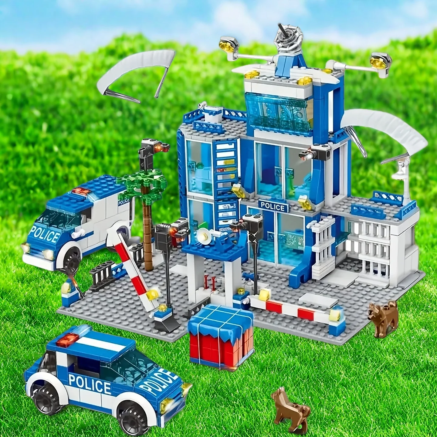 City police station building block group boy DIY car brick police station model building children's educational toy gift
City police station building block group boy DIY car brick police station model building children's educational toy gift