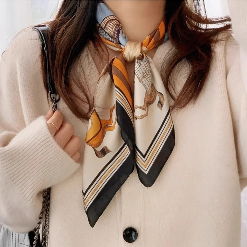 High-End Silk Scarf for Women Summer Thin Style Neck Tie Small Stripes Square Scarf Light Luxury Gift for Mom to Pair Shirt
High-End Silk Scarf for Women Summer Thin Style Neck Tie Small Stripes Square Scarf Light Luxury Gift for Mom to Pair Shirt