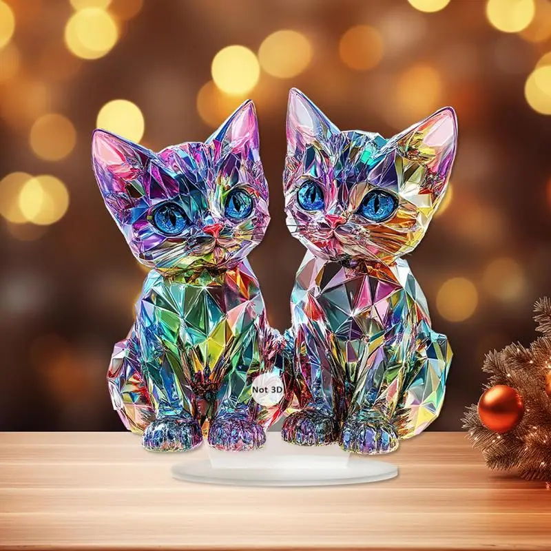 Colorful kitten desktop Acrylic ornaments Cat Sculptures living room bedroom office decoration Wedding Gift For Cat Lovers
Colorful kitten desktop Acrylic ornaments Cat Sculptures living room bedroom office decoration Wedding Gift For Cat Lovers