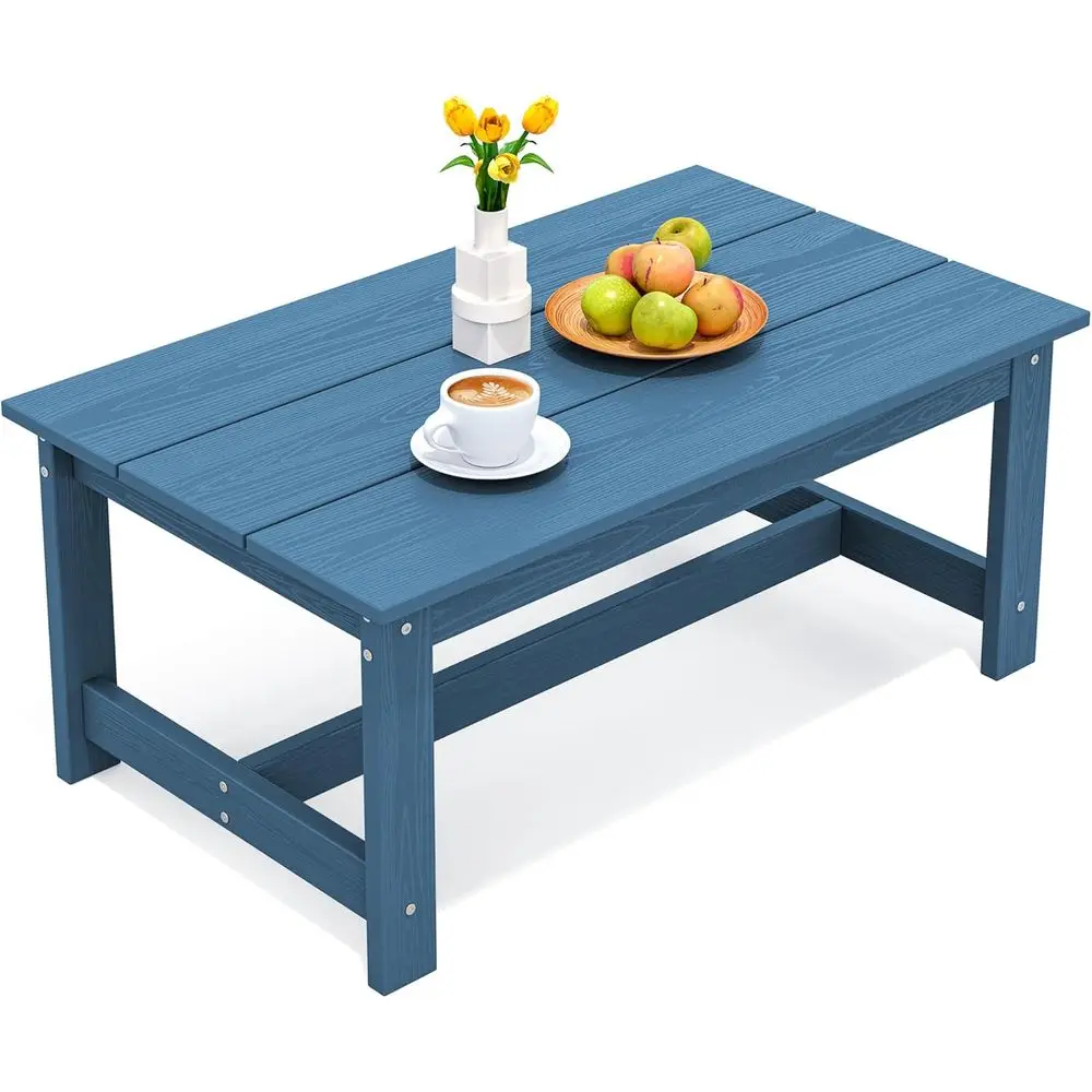 Weather-Resistant Outdoor Coffee Table for Patio, Deck, and Garden in Blue
Weather-Resistant Outdoor Coffee Table for Patio, Deck, and Garden in Blue