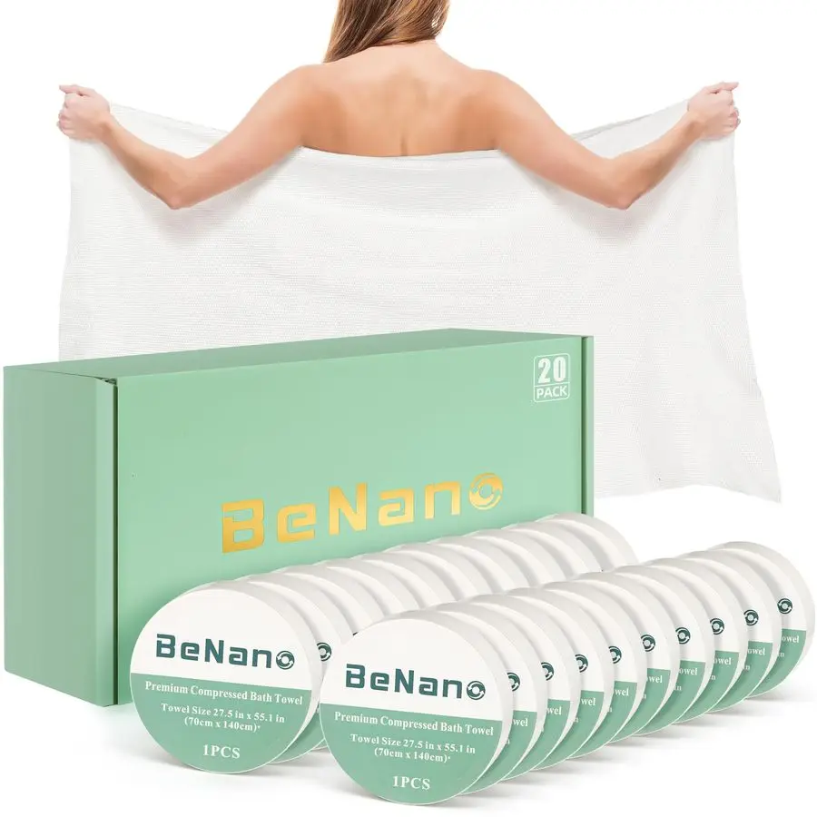 Compressed Towel Tablets Disposable Towel 55.1 in x 27.5 in Large Bath Towel Travel Towel Reusable for Hotel Camping Mountaineer
Compressed Towel Tablets Disposable Towel 55.1 in x 27.5 in Large Bath Towel Travel Towel Reusable for Hotel Camping Mountaineer