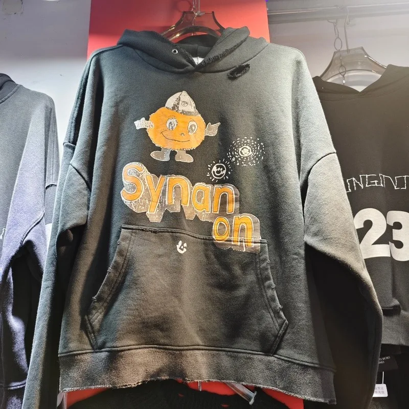 Retro Washed Play Cartoon Graphic Pullover Hoodie Distressed Hole Design Oversized Unisex Casual Streetwear
Retro Washed Play Cartoon Graphic Pullover Hoodie Distressed Hole Design Oversized Unisex Casual Streetwear