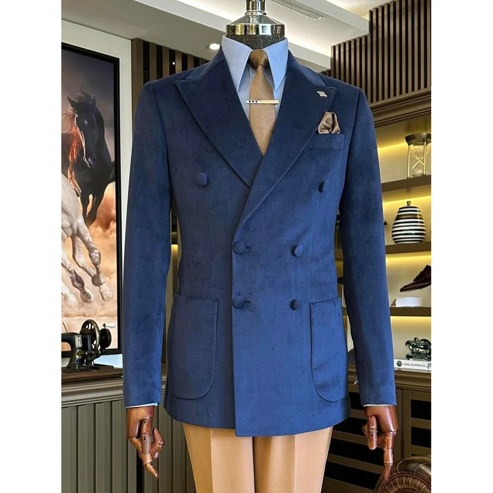 Нежный двубортный тонкий мужской костюм с остроконечными лацканами по индивидуальному заказу, комплект из двух предметов (куртка + брюки), костюмы для банкета, свадебной вечеринки, выпускного вечера
Нежный двубортный тонкий мужской костюм с остроконечными лацканами по индивидуальному заказу, комплект из двух предметов (куртка + брюки), костюмы для банкета, свадебной вечеринки, выпускного вечера