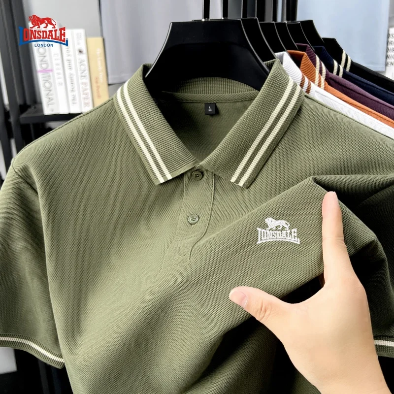 New men's high-quality pure cotton short sleeved polo shirt, fashionable, business, casual, breathable and cool top
New men's high-quality pure cotton short sleeved polo shirt, fashionable, business, casual, breathable and cool top