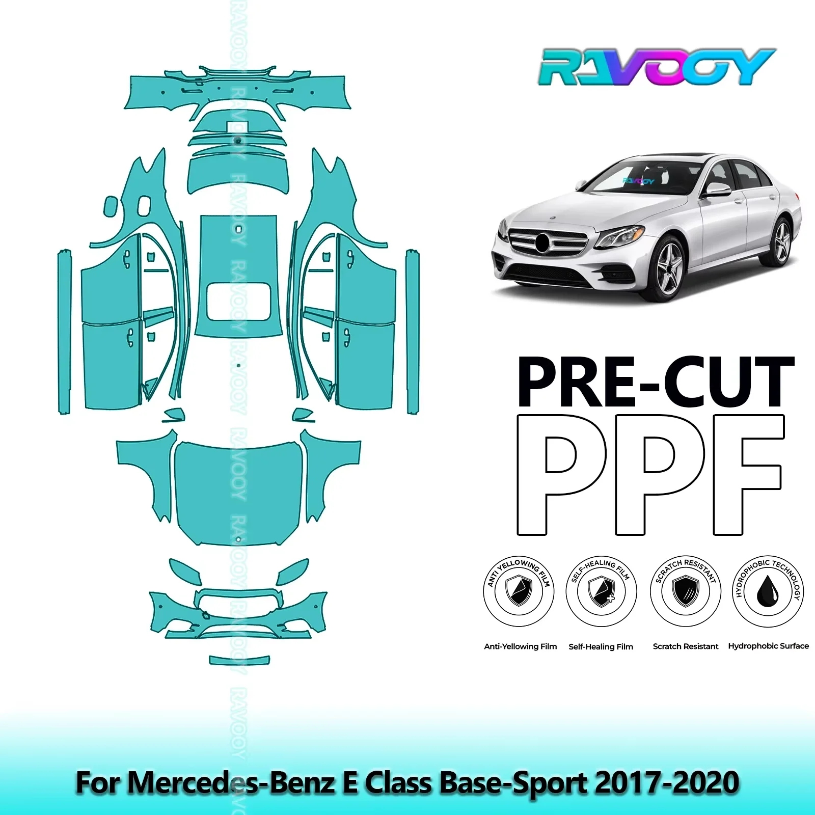 Full Vehicle Clear Bra Precut PPF Paint Protection Film For Mercedes-Benz E Class Base-Sport 2017-2020
Full Vehicle Clear Bra Precut PPF Paint Protection Film For Mercedes-Benz E Class Base-Sport 2017-2020