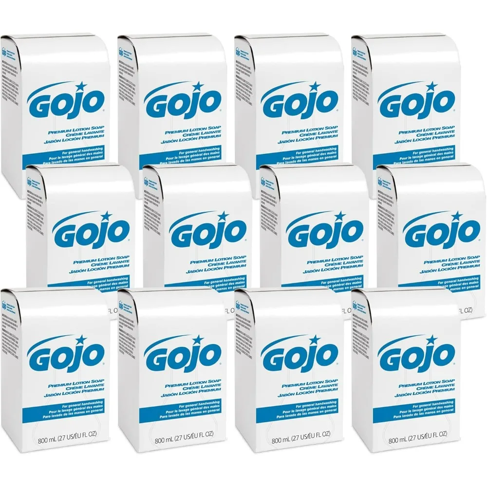 GOJO 9106-12 Premium Lotion Hand Soap Refill, Waterfall Fragrance, 800mL 800 Series Bag-in-Box Dispenser Soap, Gentle Pack of 12
GOJO 9106-12 Premium Lotion Hand Soap Refill, Waterfall Fragrance, 800mL 800 Series Bag-in-Box Dispenser Soap, Gentle Pack of 12