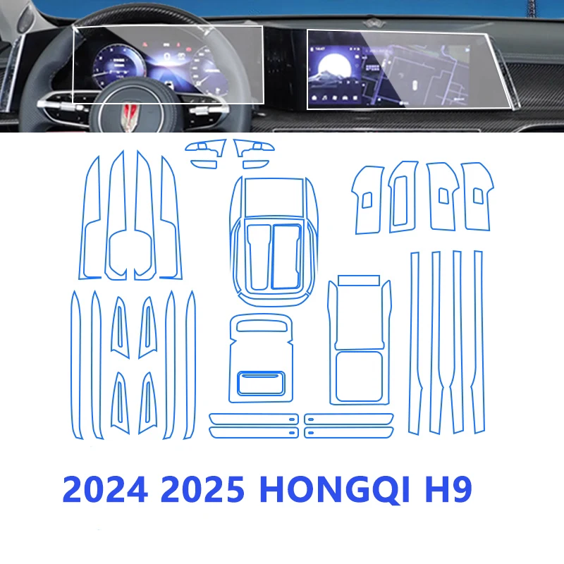 Для 2024 2025 Hongqi H9 ТПУ прозрачная защитная пленка для салона автомобиля, наклейка на центральную консоль, экран, аксессуары для декора интерьера автомобиля
Для 2024 2025 Hongqi H9 ТПУ прозрачная защитная пленка для салона автомобиля, наклейка на центральную консоль, экран, аксессуары для декора интерьера автомобиля
