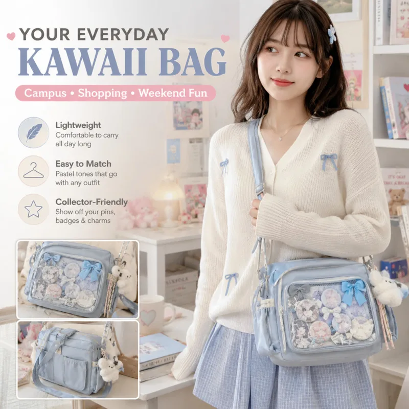 Kawaii Ita Bag Clear Display Crossbody Messenger Bag Large Capacity School Shoulder Bag For Anime Fans Back To School Gift New
Kawaii Ita Bag Clear Display Crossbody Messenger Bag Large Capacity School Shoulder Bag For Anime Fans Back To School Gift New