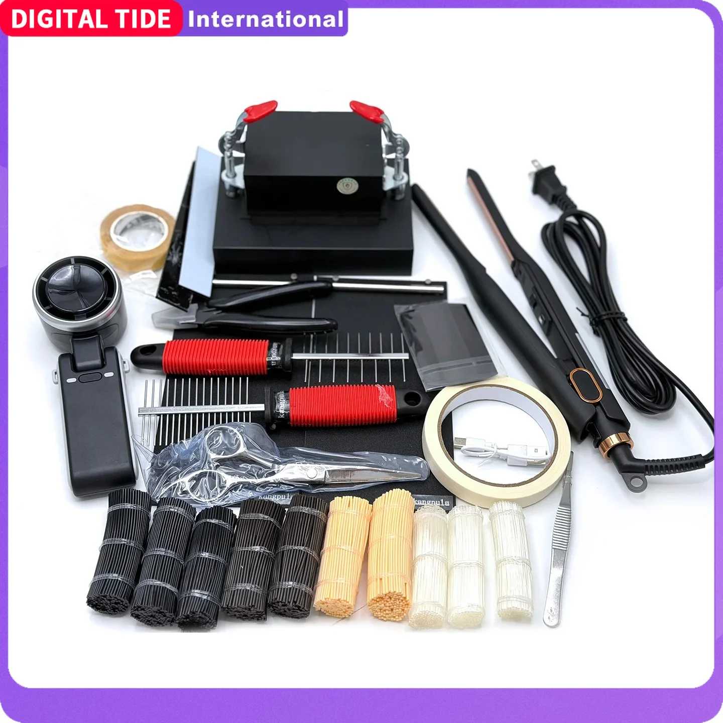 Mini Keratin Fast Bonding Tool Hair Extensions Making Tools Kit K Tip Human Hair Extension Machine for Precision Extensions DIY
Mini Keratin Fast Bonding Tool Hair Extensions Making Tools Kit K Tip Human Hair Extension Machine for Precision Extensions DIY