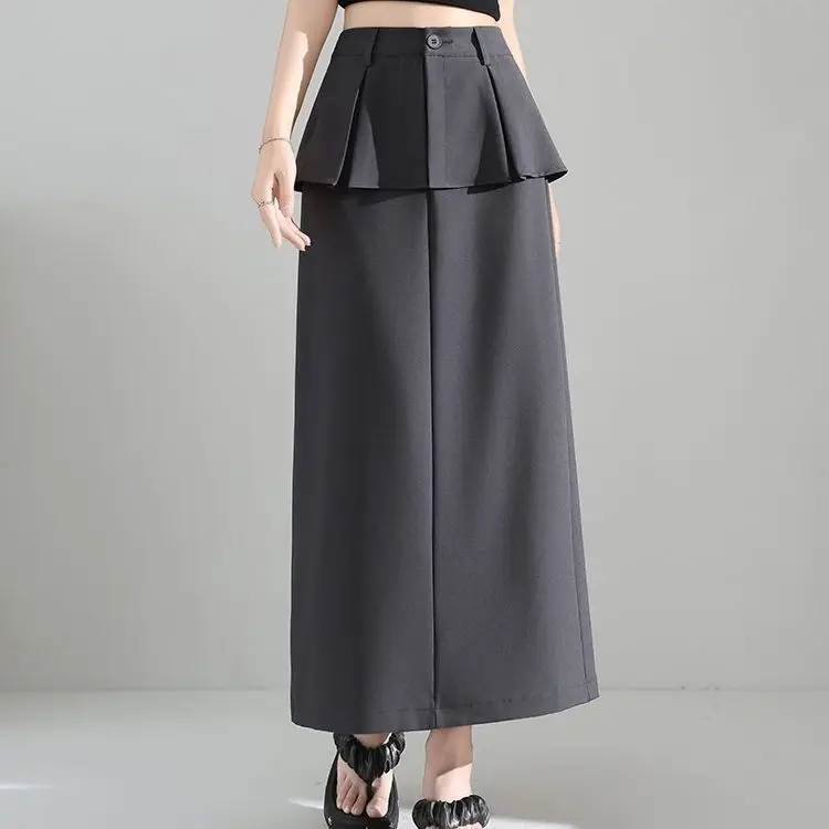 Summer design sense fake two pieces lotus leaf waist thin straight suit skirt women's high waist hip long skirt
Summer design sense fake two pieces lotus leaf waist thin straight suit skirt women's high waist hip long skirt