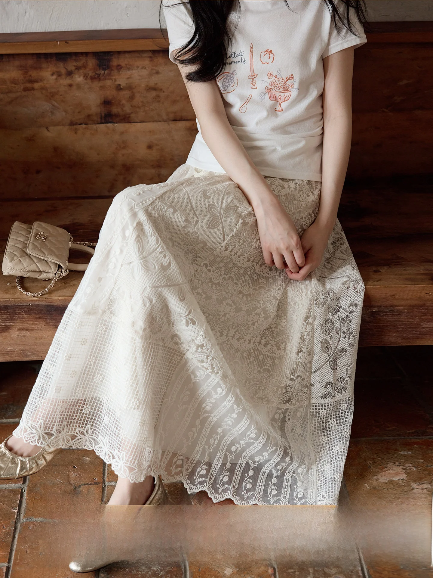 Elegant Korean Style Long Straight Lace Half Skirt Women's Spring Summer New Arrival Evening Mont Blanc A-Line Skirt
Elegant Korean Style Long Straight Lace Half Skirt Women's Spring Summer New Arrival Evening Mont Blanc A-Line Skirt