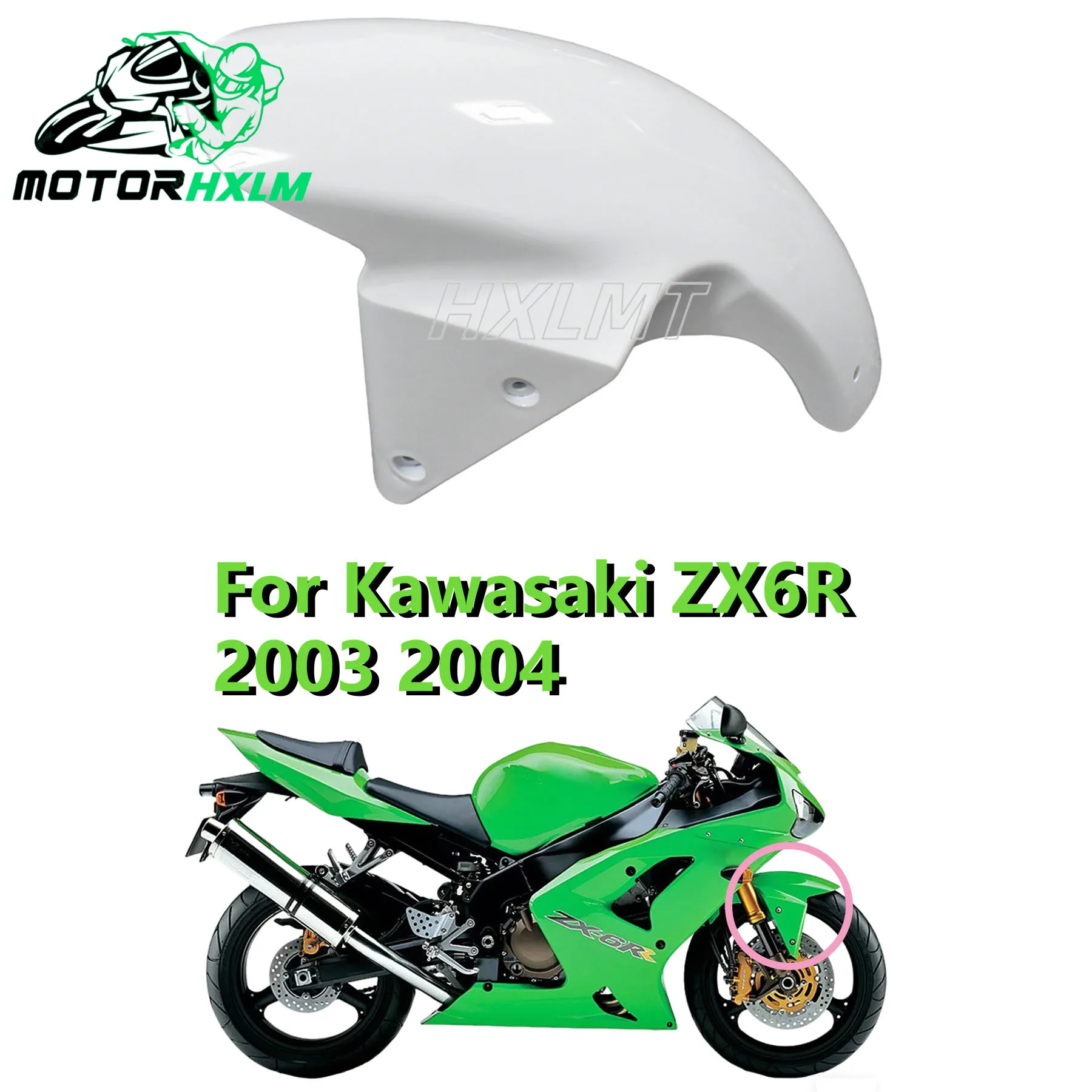 ZX6R Front Mudguard for Kawasaki Ninja ZX-6R ZX 6R 636 2003 2004 ZX6-R 600 2003 2004 ZX6RR Fender Side Cover Fairing Cowl Guard
ZX6R Front Mudguard for Kawasaki Ninja ZX-6R ZX 6R 636 2003 2004 ZX6-R 600 2003 2004 ZX6RR Fender Side Cover Fairing Cowl Guard